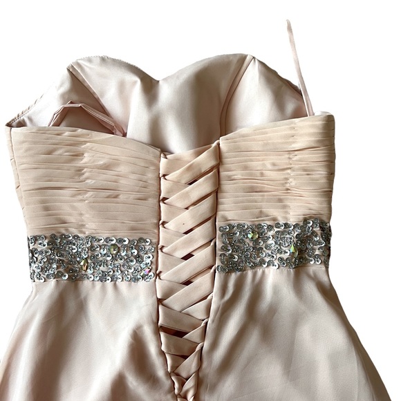 Drapery flowy bridesmaid Dress, size 10 - Picture 4 of 7